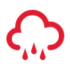 Red Endura Rain Cloud Icon