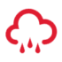 endura-icon Red Endura Rain Cloud Icon