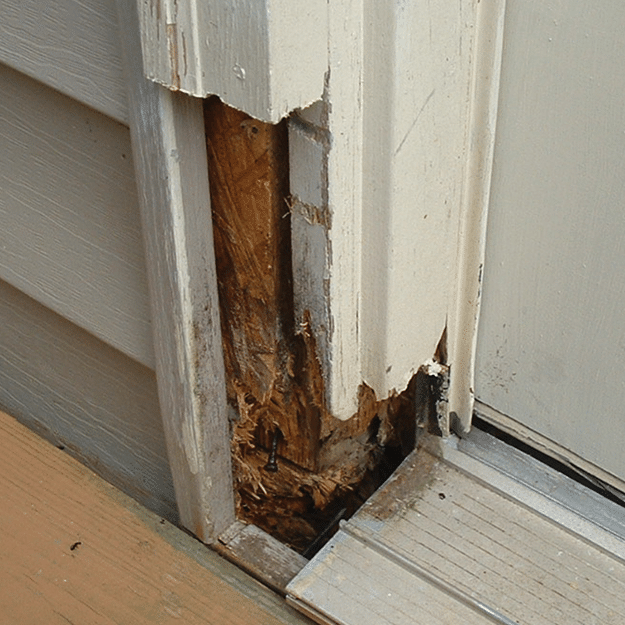 Rotted door frame