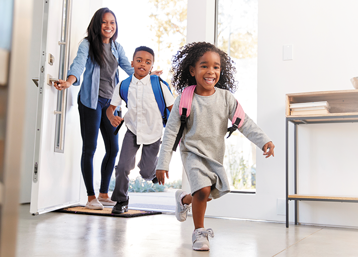 A Family Enters a home through a Panolock Door